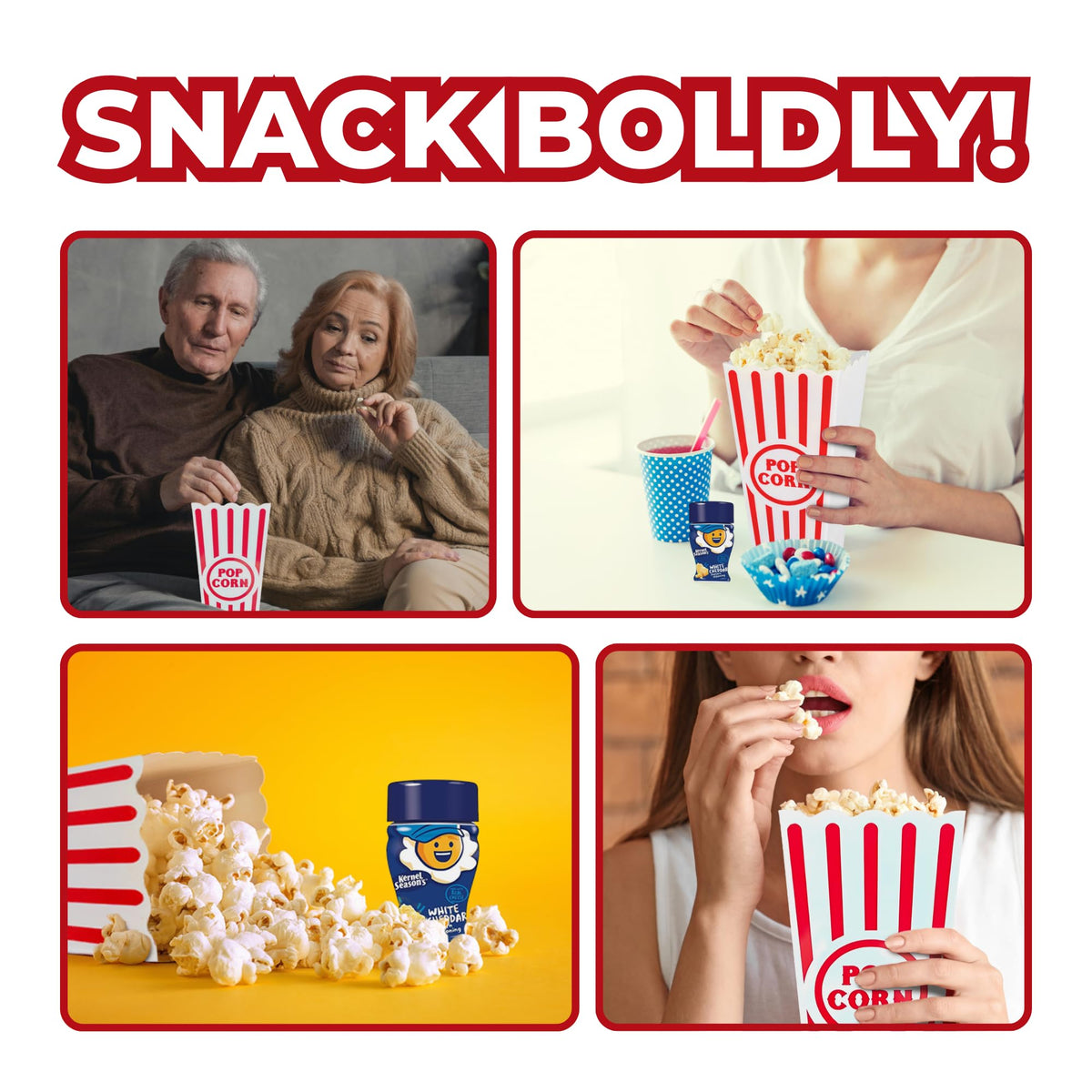Movie Night Popcorn Gift Basket with White Cheddar - Perfect for a Cozy and Fun Evening at Home or the Theater with Family and Friends