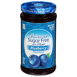 Polaner Sugar Free with Fiber, Blueberry Preserves, 13 Ounce