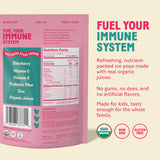 ZuBeZu Organic Immunity Ice Pops - Natural Support for Children’s Immune System with Elderberry, Vitamin C & D, and Zinc - No Added Sugar and 100%