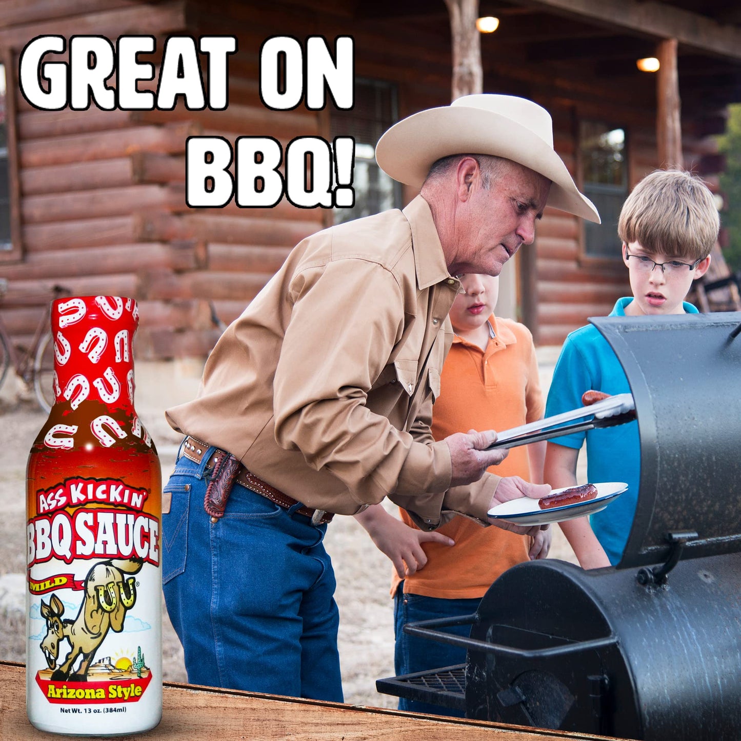 ASS KICKIN' Arizona BBQ Sauce - 13 oz. Bottle - Premium Gourmet Mild Barbecue Sauce - Perfect for Chicken Wings on the BBQ Grill