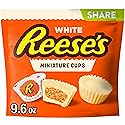 REESE'S Miniatures White Creme Peanut Butter Cups, Candy Share Pack, 9.6 oz