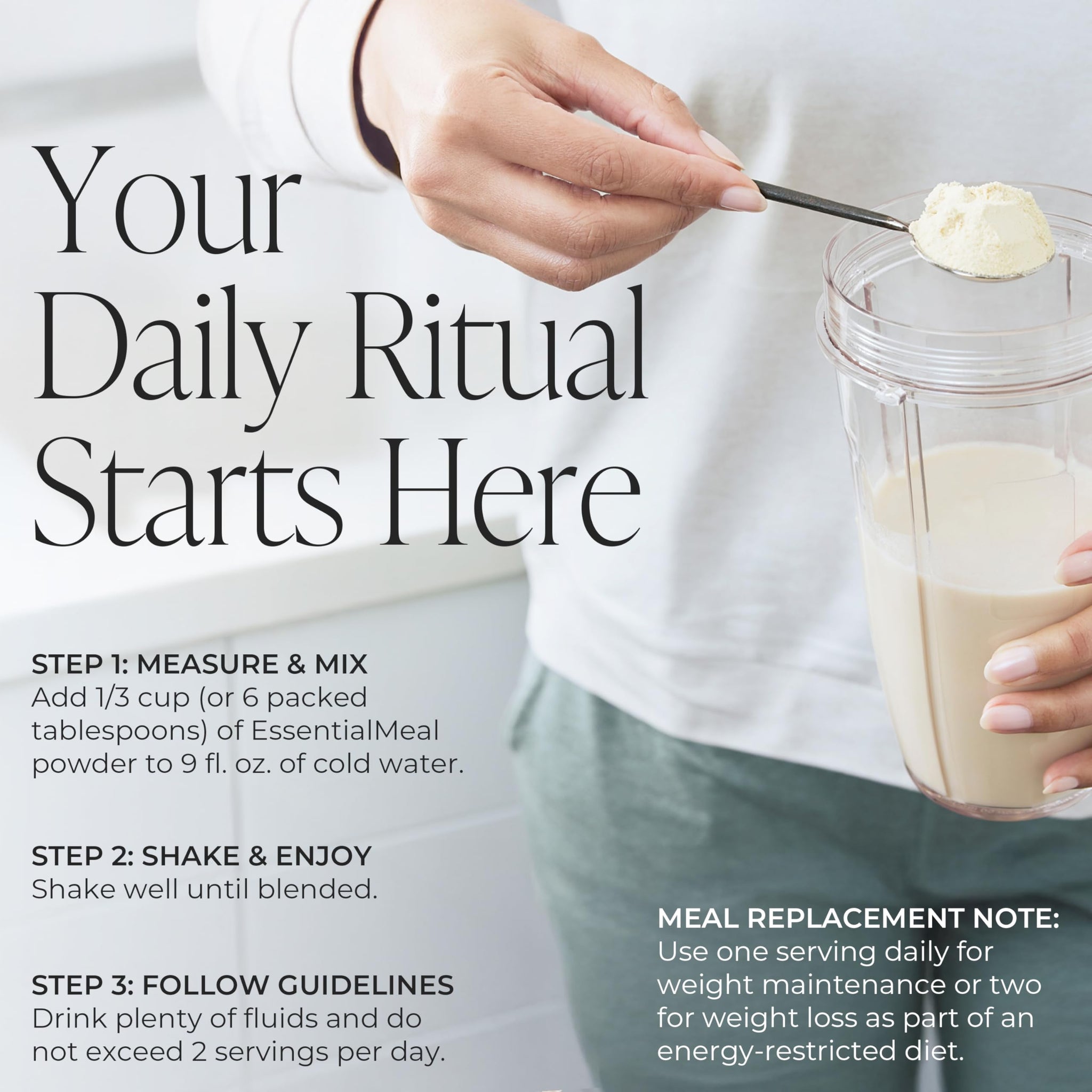 Arbonne EssentialMeal Meal Replacement Shake - Protein Shake, Vegan Protein Powder, Complete Daily Nutrition, Vanilla