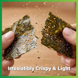 Jayone Roasted Gat Gim Seaweed Snack - Chipotle, Korean Nori Seaweed Snacks, Trayless 20 Pack, Keto Friendly, Plant Based, Low Fat, 20 x 0.14 oz