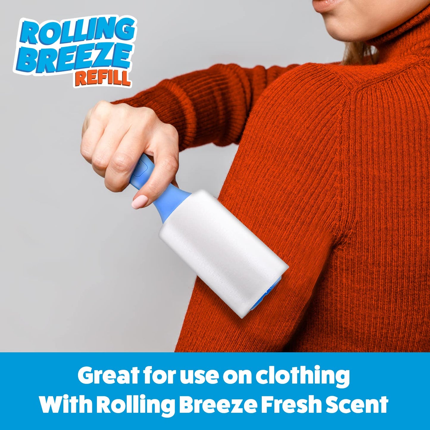 NuValu Rolling Breeze Scented Lint Roller Refill (12 Pack, 1080 Sheets)