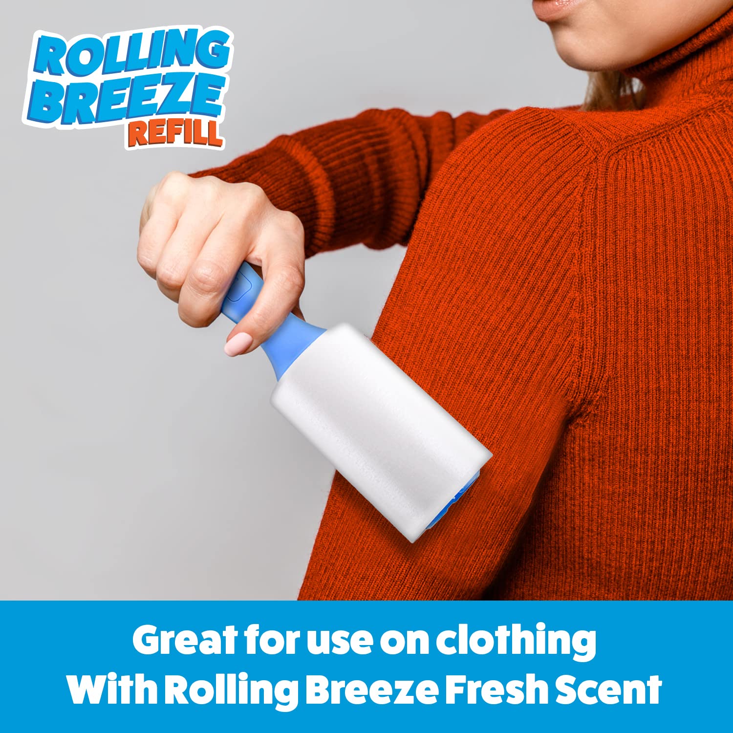 NuValu Rolling Breeze Scented Lint Roller Refill (12 Pack, 1080 Sheets)