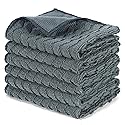 INFICRIME Microfiber Dual-Sided Cleaning Cloths, 6 Pack 12 x 12 Inch Reusable Dish & Cleaning Towels, Soft & Textured All-Purpose Cleaning Rags
