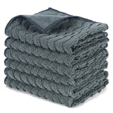 INFICRIME Microfiber Dual-Sided Cleaning Cloths, 6 Pack 12 x 12 Inch Reusable Dish & Cleaning Towels, Soft & Textured All-Purpose Cleaning Rags