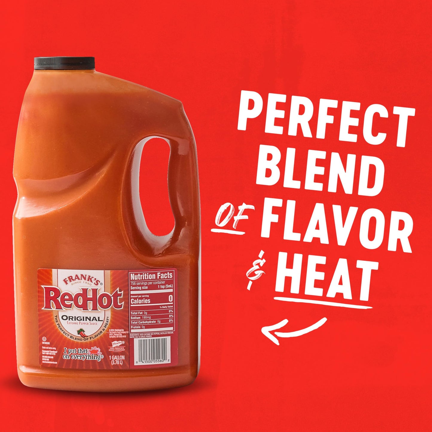 Franks Original Redhot Sauce -- 4 Case 1 Gallon