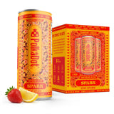 Polkadot Spark Seltzer, Strawberry Lemonade Flavor, Sparkling Drink with L-Theanine, Lion’s Mane, Ginkgo, and Green Tea, Zero Sugar Beverage, 12 FL Oz
