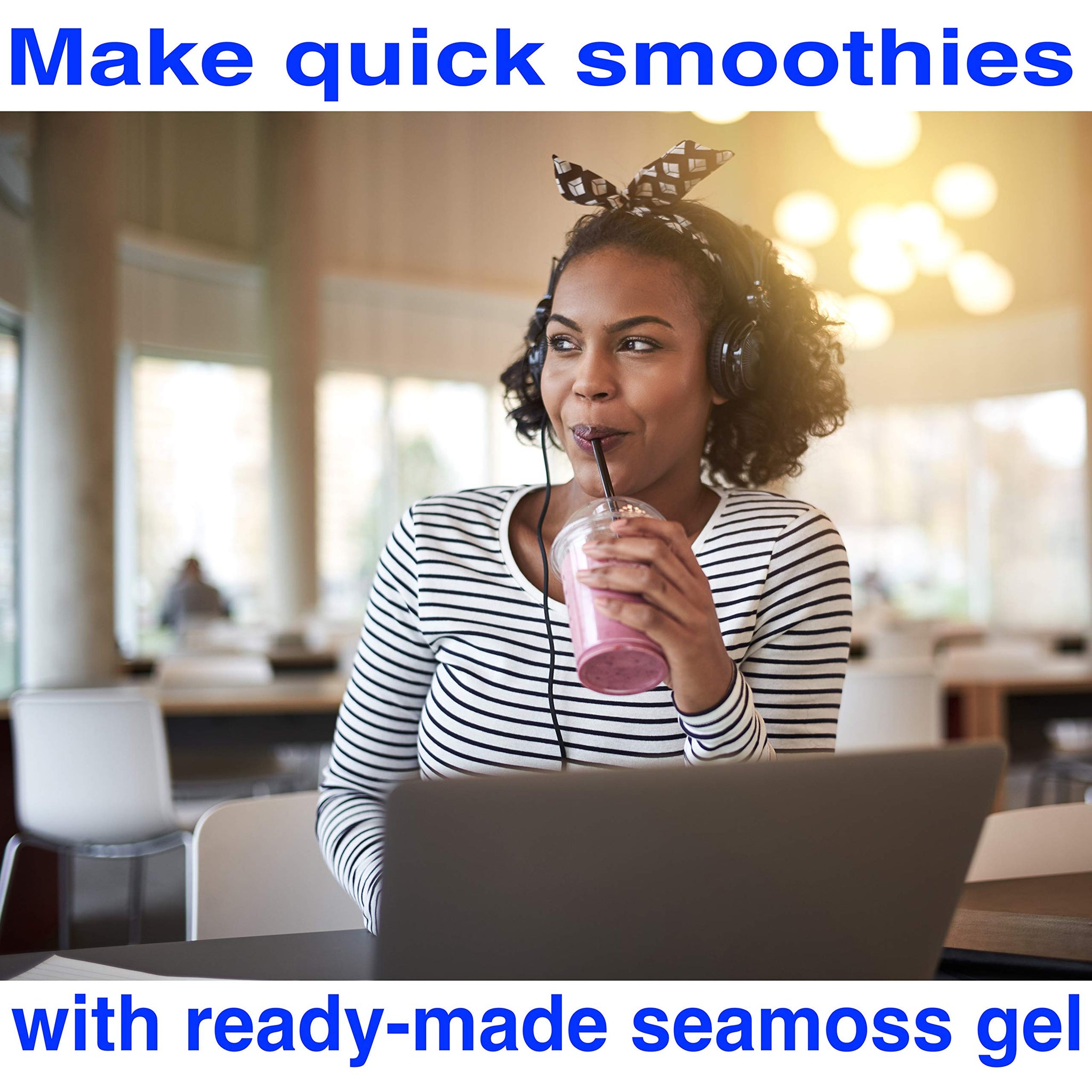 Premium Irish Sea Moss Gel (27.00 Oz) | Wildcrafted | Non GMO | 100% Natural | Vegan | Ready to Use | Squeezable Pouch | Perfect for Culinary Use - Smoothies and Desserts | Agar