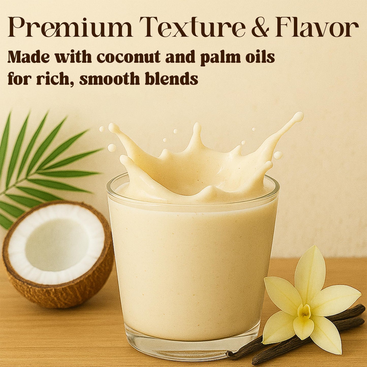 Marquis Vanilla Drink Mix - Smoothie Base and Blended Cream Beverage Powder for Smoothies and Blended Coffee, 48oz / 3lbs