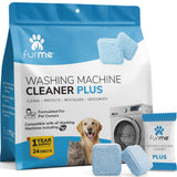 FURME Washing Machine Cleaner Tablets for Pet Owners - 24 Pack Deep Cleaning Descaler for HE Front & Top Load Washers - Removes Pet Hair Odor, Residue