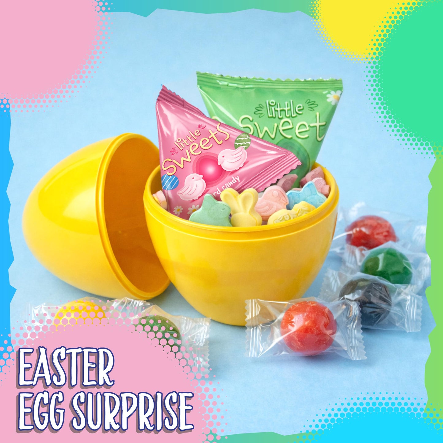 Easter Candy Mix | 2-Pound Bag | Easter Eggs Fillers | Lollipops, Chewing Gum, Hard Candy, Ducks, Chicks and Bunnies for Buffets & Gift Baskets |