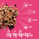 Lakanto Berry Crunch Granola - Delicious Snack, Quick Breakfast Cereal, Keto Friendly, Monk Fruit Sweetener, No Sugar Added, Vegan, Gluten Free, Grain