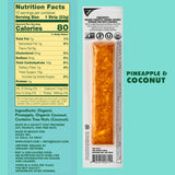 SOLELY - Organic Pineapple Coconut Fruit Jerky - 1 Individually Wrapped Strip - Fruit Leather Made from Dried Fruit - Healthy Snacks for Adults & Kids