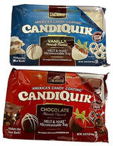 Log House Candiquik Candy Coating - One Vanilla, One Chocolate With Microwavable Trays - Holiday Christmas Baking Supplies