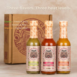POLO Hot Sauce Variety Pack - Habanero Hot Sauce Gift Set (3 Pack) Red, Green & Orange, Small Batch & Handcrafted in Florida, USA - Gluten Free