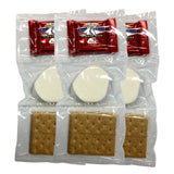 WBB | SMORES KIT STRIP | Individually packaged set : Graham Crackers, Marshmallow, Chocolate | Make delicious smores (100 sets) (Dark 60% Chocolate)