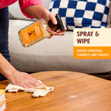 Aunt Fannie's All Purpose Wood Spray Cleaner, No-Wax Formula, Perfect for Wood Tables, Walls, Counters & Shelves, 16.9 Ounces, Lemon Scent (Pack of 3)