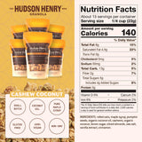 Hudson Henry Cashew Coconut Granola | Gluten Free Granola with Nuts and Seeds | Vegan, Non-GMO & Small Batch Baked with Pure Maple Syrup & Organic