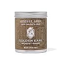 Golden Earl Herbal Tea by Mindful Moon - Earl Grey Blend with Chamomile & Natural Citrus Flavor - Caffeinated, Loose Leaf Tea (Large)