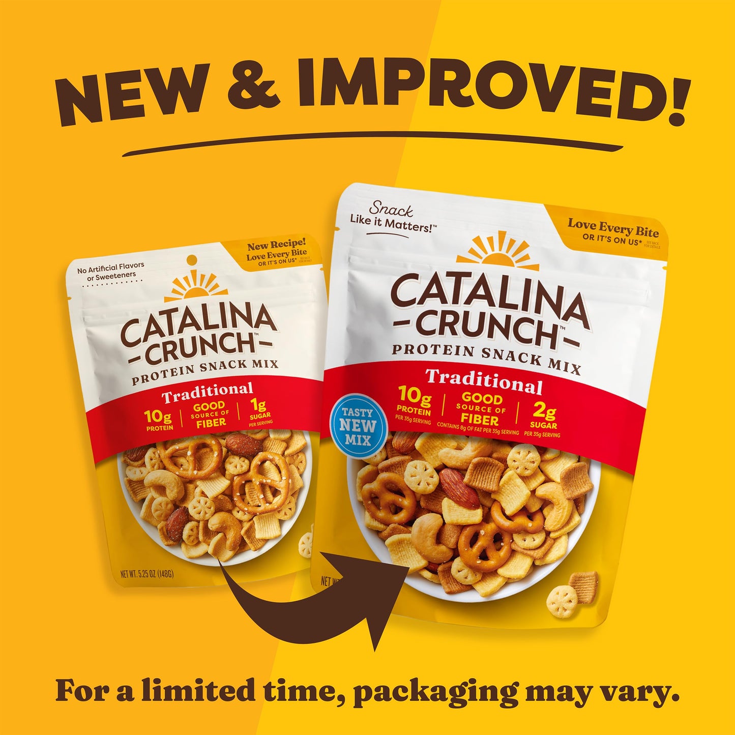Catalina Crunch Protein Snack Mix - 10g Protein, 2g Sugar per Serving - Good Source of Fiber, Gluten Free - Traditional, 5.25 Ounce Bag (Pack of 1)