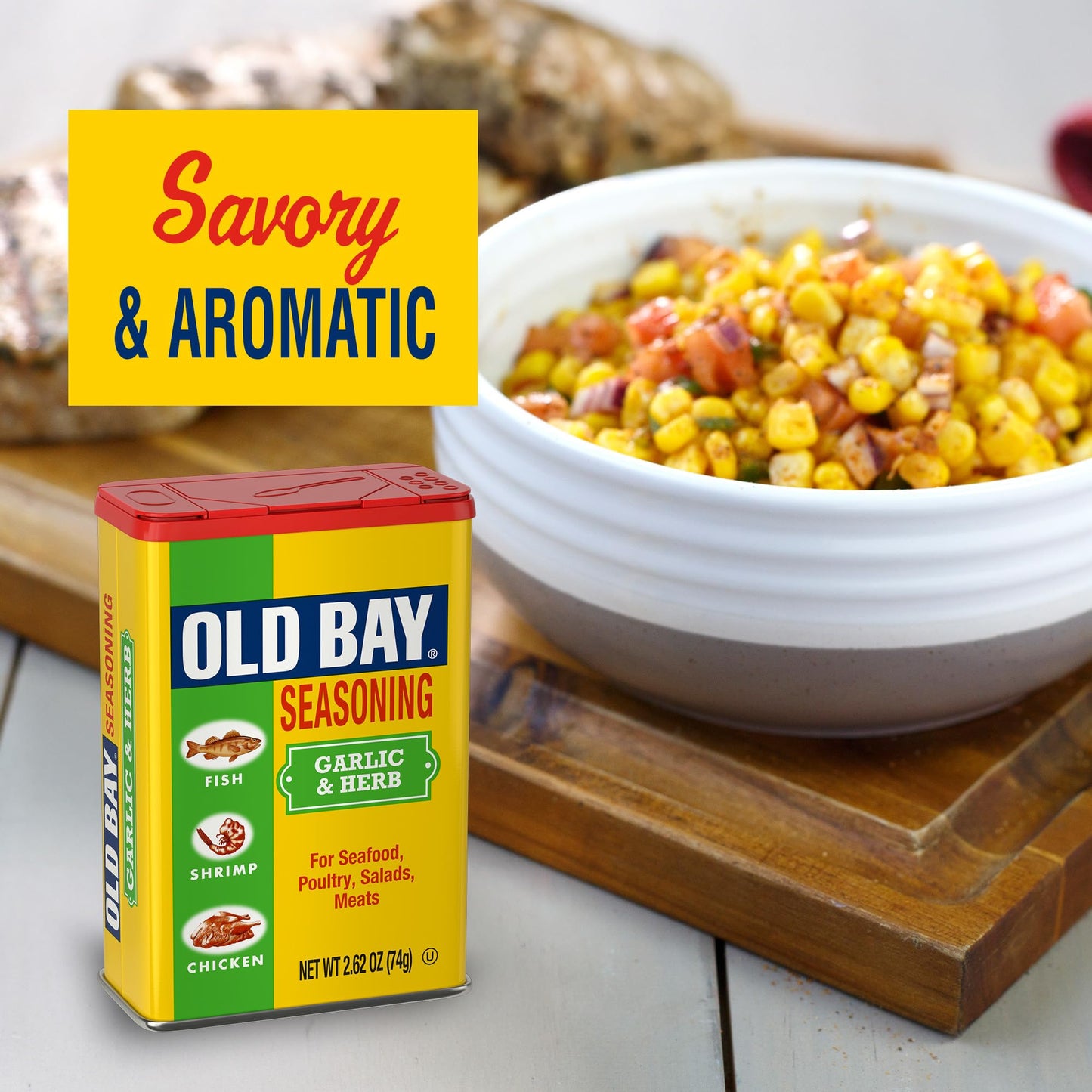 OLD BAY Garlic Herb Seasoning, 2.62 oz