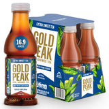 Gold Peak Extra Sweet Iced Tea, Sweet Tea Bottles, 16.9 fl oz, 6 Pack
