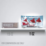 Hershey's Kisses Holiday Milk in Santa Hat Foils, Chocolate, 11 Ounce