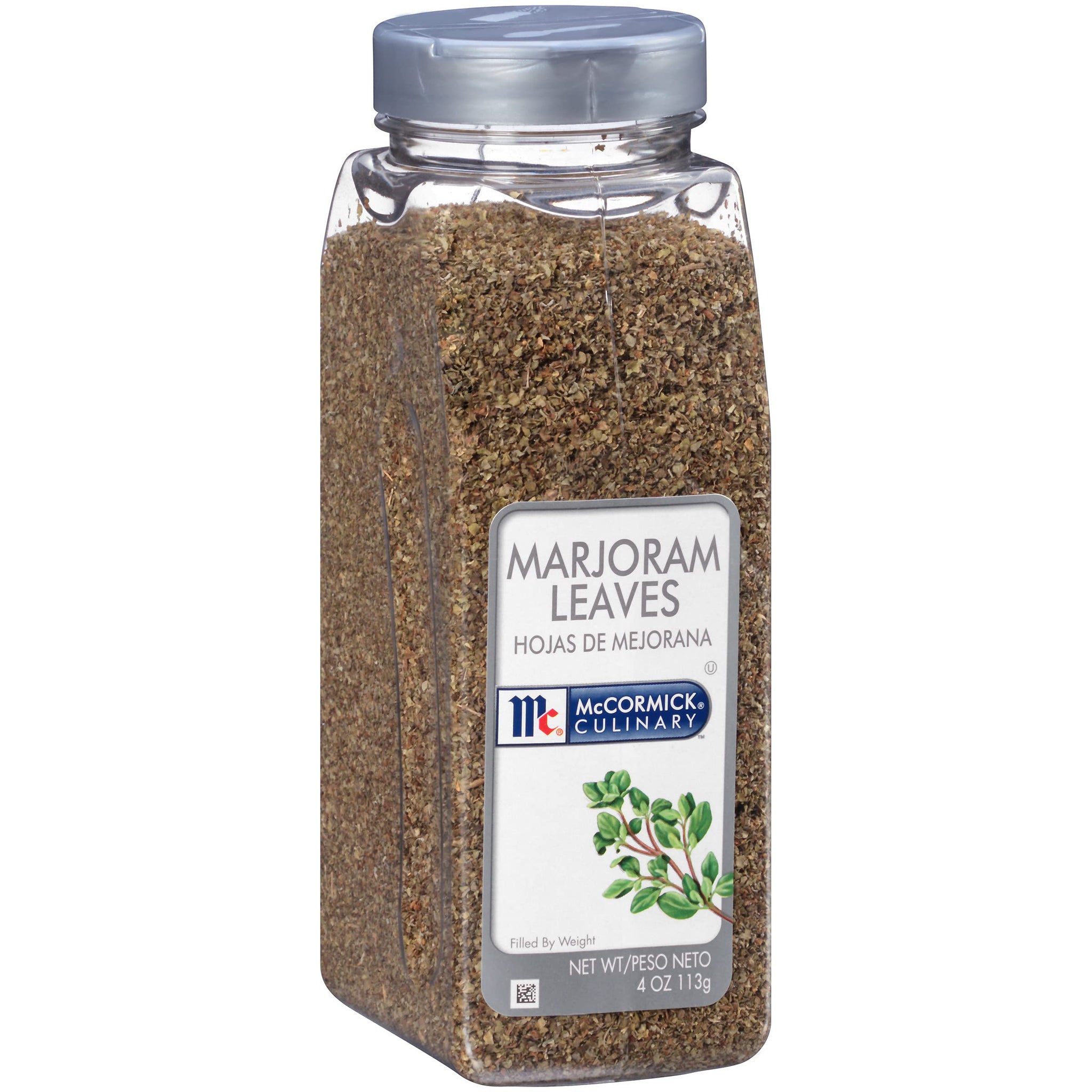McCormick Culinary Marjoram Leaves, 4 oz - One 4 Ounce Container of Marjoram Spice for a Bitter, Minty Flavor, Ideal in Stews, Salads, Pork and Beef