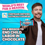 MrBeast Feastables Milk Chocolate Crunch Bar, King Size, 10 Count, Crispy Rice Chocolate Candy, Fairtrade Cocoa, 2.1oz Each