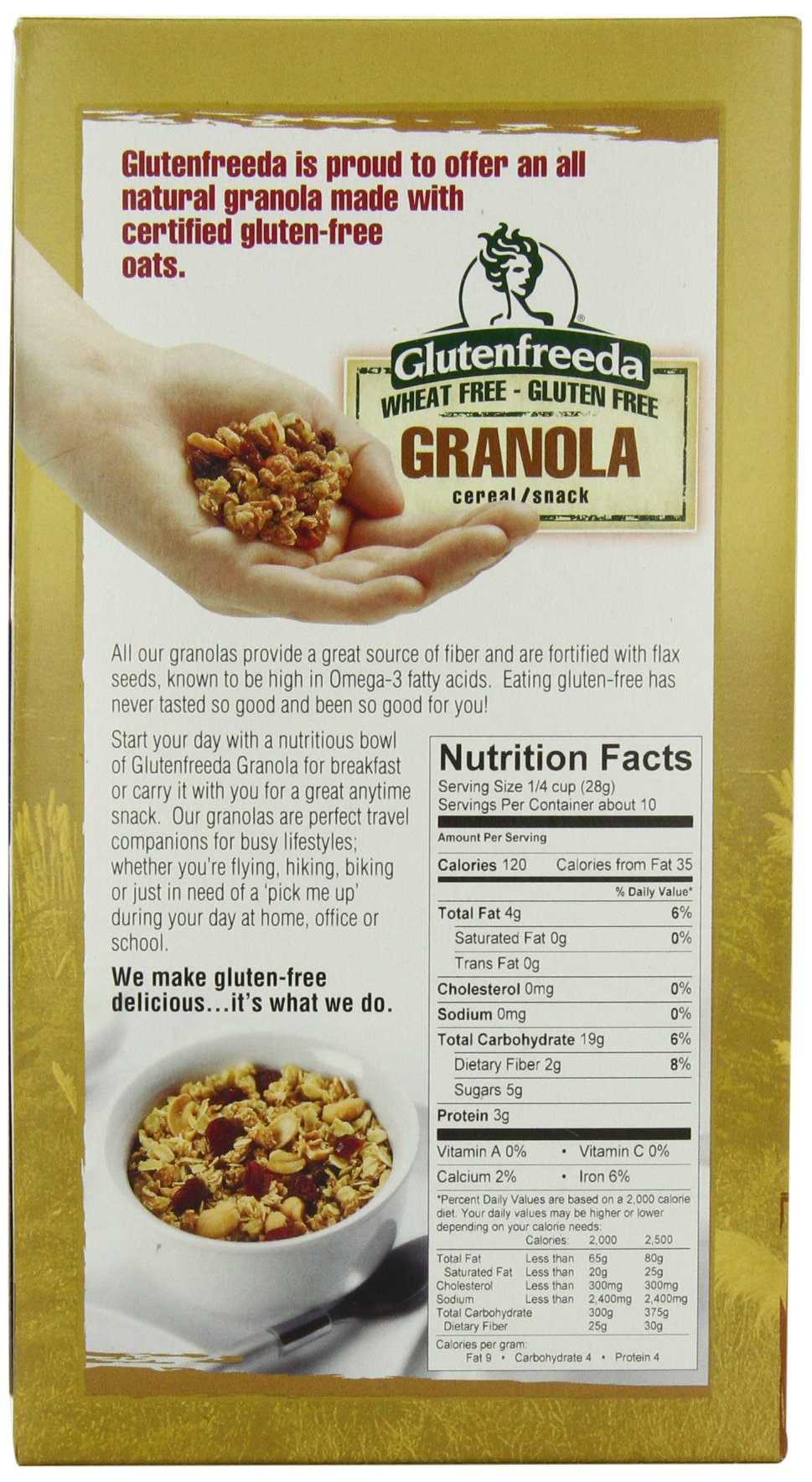Glutenfreeda Gluten Free Granola Cereal, Raisin Almond Honey, 10.5-ounces, 8 Pack