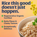Lundberg Short Grain Brown Rice, Regenerative Organic Certified - Slightly Nutty, Sticky Rice Responsibly Grown in California, 32 Oz