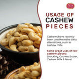 Spicy World Raw Cashew Pieces 80oz (5 LBS) - Natural Bulk Raw & Unsalted Cashews for Cooking, Baking & Topping, Gluten Free, Vegan, Keto, Paleo
