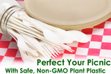 Spoons Made From Non-GMO Plant-Based Plastic 100 Pack. Sturdy Utensils are Certified Compostable, Disposable, Eco-Friendly Cutlery With No Wood Taste