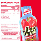 5-hour ENERGY RED LICORICE Flavor, 6 Count, 1.93 Fl Oz Energy Shot, Extra Strength, Amino Acids, B Vitamins, Sugar Free and Zero Calories