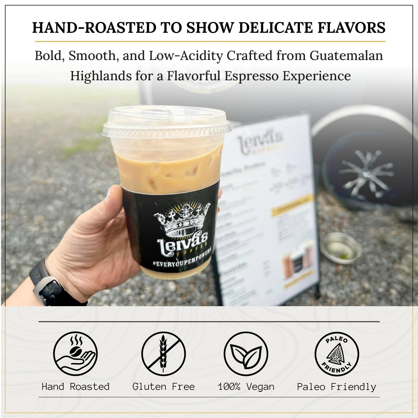 Leiva’s Whole Bean Light Roast Coffee, Freshly Roasted, Small Batch Guatemalan Beans - Finca La Esperanza Single Origin Coffee Beans w/Vanilla