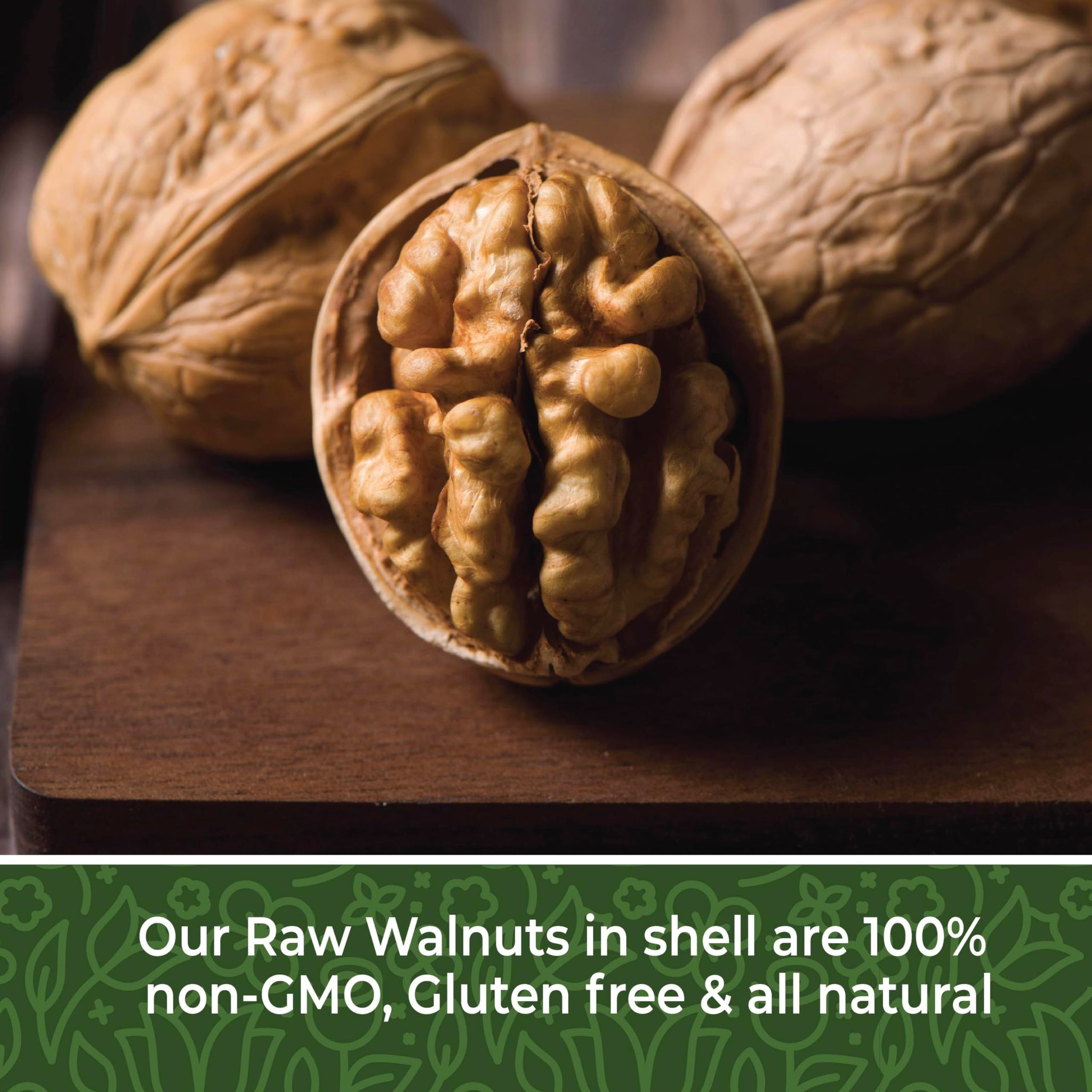 Herbaila Walnuts in Shell 1lb, Walnuts Whole. Raw Walnuts Unsalted, Easy to Crack, Perfect for Snacking, Cooking or Baking, Packed in USA Whole