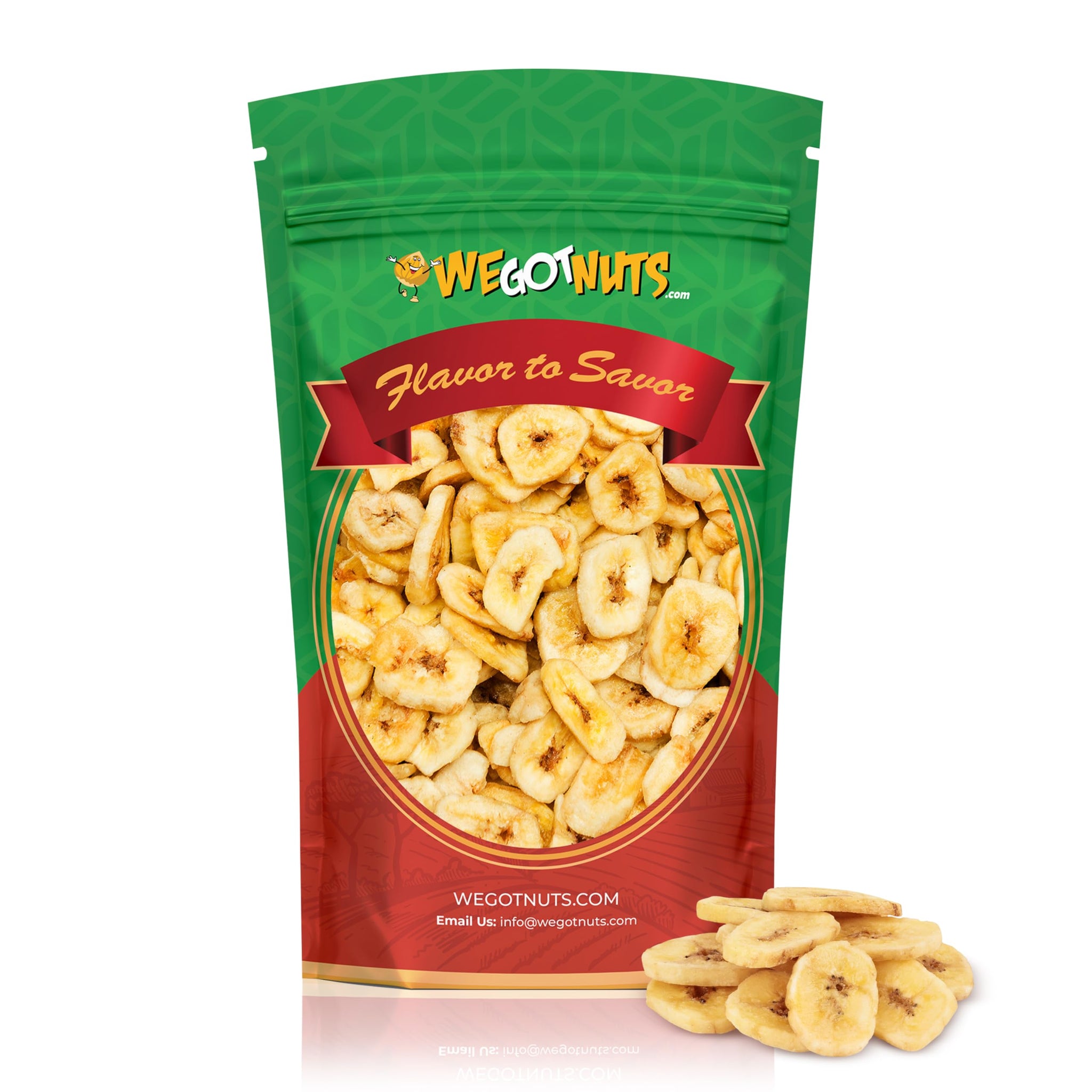 We Got Nuts Premium Dried Banana Chips 64oz (4 Pounds) Fresh, Crispy & Sweetened, Sealed For Freshness - We Got Nuts