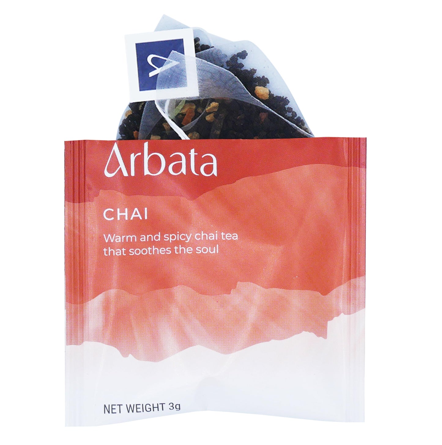 Arbata Masala Chai Tea, 12 Pyramid Tea Bags - Artisanal Caffeinated Black Tea with Ginger, Cinnamon, Cardamom & Spices, Naturally Flavored Spiced Chai