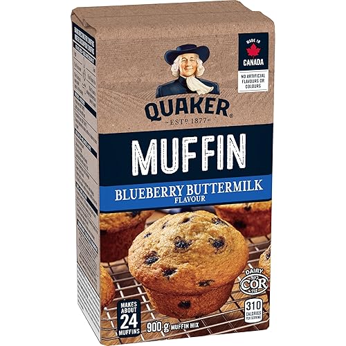 Quaker Muffin Mix Blueberry 900g makes 24 muffins (Imported from Canada)