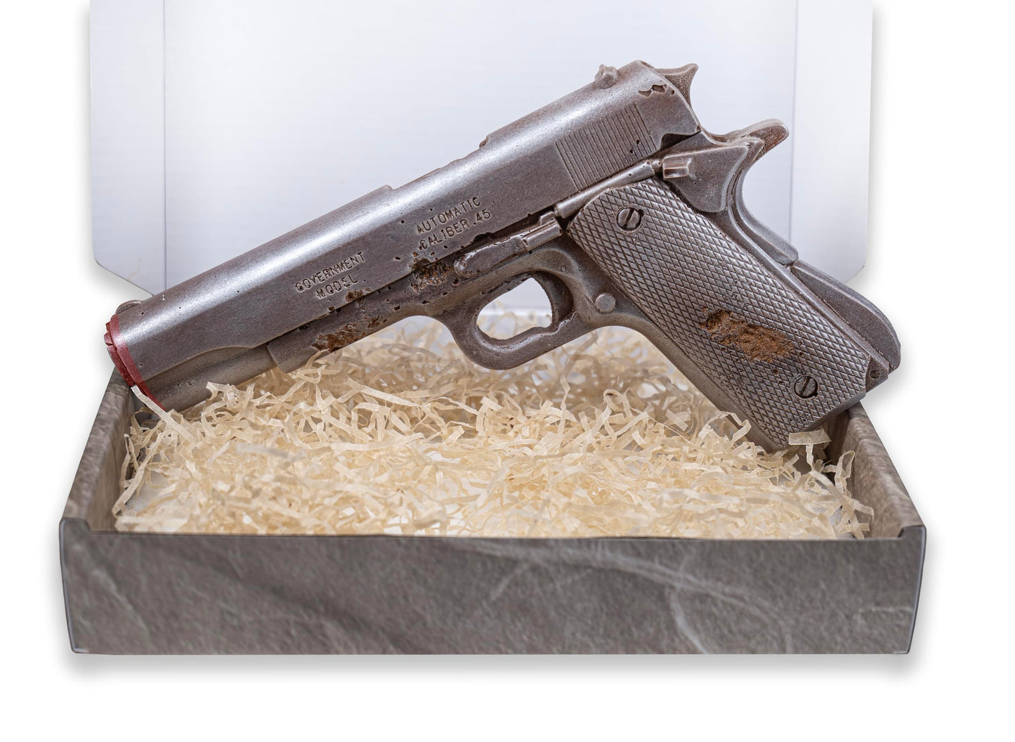 Chocolate Gift Box, Milk Chocolate Gun, Edible Gift Set for Men, 13 Ounces