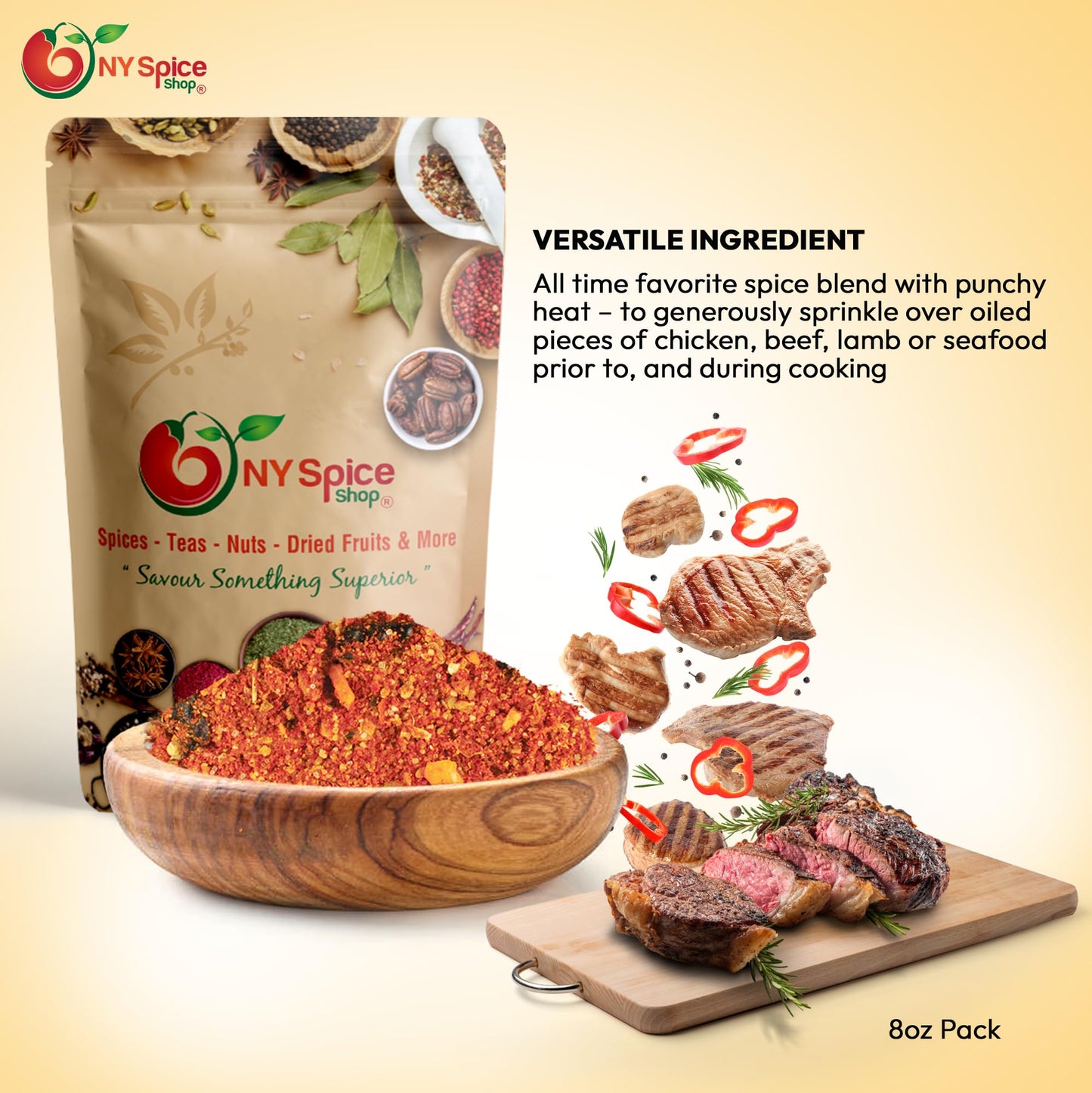 NY Spice Shop Portuguese Peri Peri Seasoning Mix - 4 Ounce Piri Piri Masala Multi Purpose Spice Rub for Grilled Chicken, Beef and Seafood