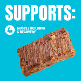 JiMMYBAR! Chocolate Peanut Butter Protein Bars 18g Protein Bar, 6g Low Sugar - 12 Count - 58g Health Bars - Functional Snack with Real Peanuts