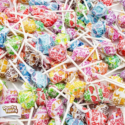 DUM DUMS Lollipops 1 lb - Suckers Hard Candy, Gluten Free, Individually Wrapped Pops (62 Pieces)