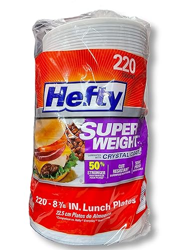 Hefty Super Weight 8 7/8 in Foam Plate, 220-count