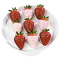 A Gift Inside Love Bites Dipped Strawberries - 9 Fun Size Berries for Mother's Day, Birthday, Thank You