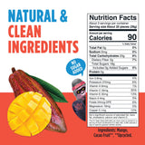 Blue Stripes Cacao Superfruit Gummies - Vegan Chewy Fruity Snack, No Sugar Added 100% Fruit Gummy, 9 Essential Vitamins & Minerals, Natural Tropical
