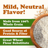Food to Live Gluten-Free Organic White Sorghum Flour, 1 Pound - Non-GMO Whole Grains, Finely Ground, Pure, Raw. Good Source of Protein and Fiber