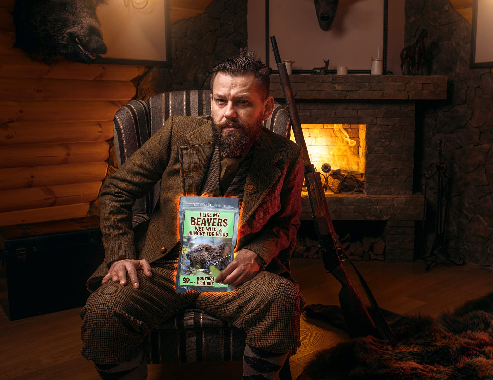 I Like My Beavers Wet, Wild, and Hungry for Wood Cajun Trail Mix - Spicy Pub Mix with Delicious Spicy Nuts - 10 oz Healthy Snack - Funny Gag Gift